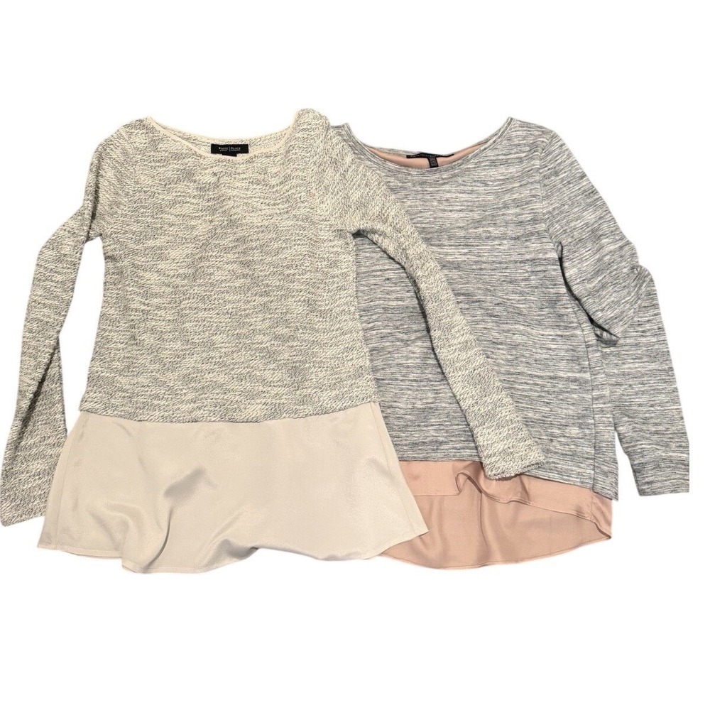 Lot Bundle Of 2‎ white house black market xs blouses Gray